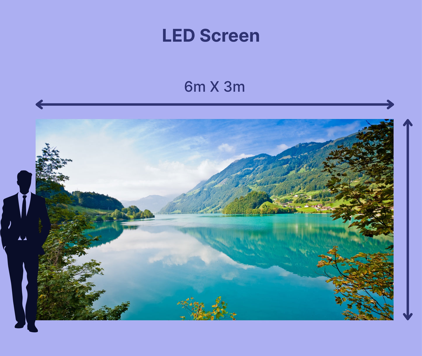 LED Screen 6m X 3m = 261"